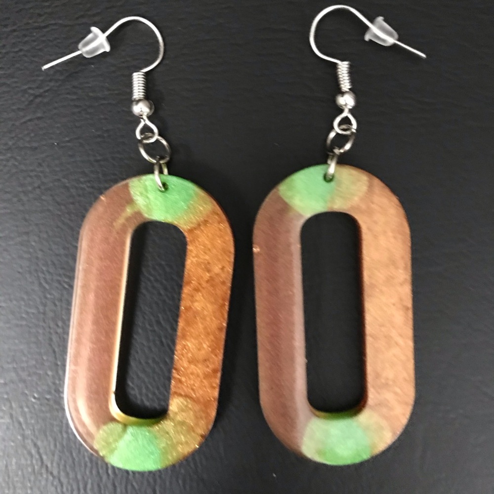 🔴 Acrylic earrings. Fall color